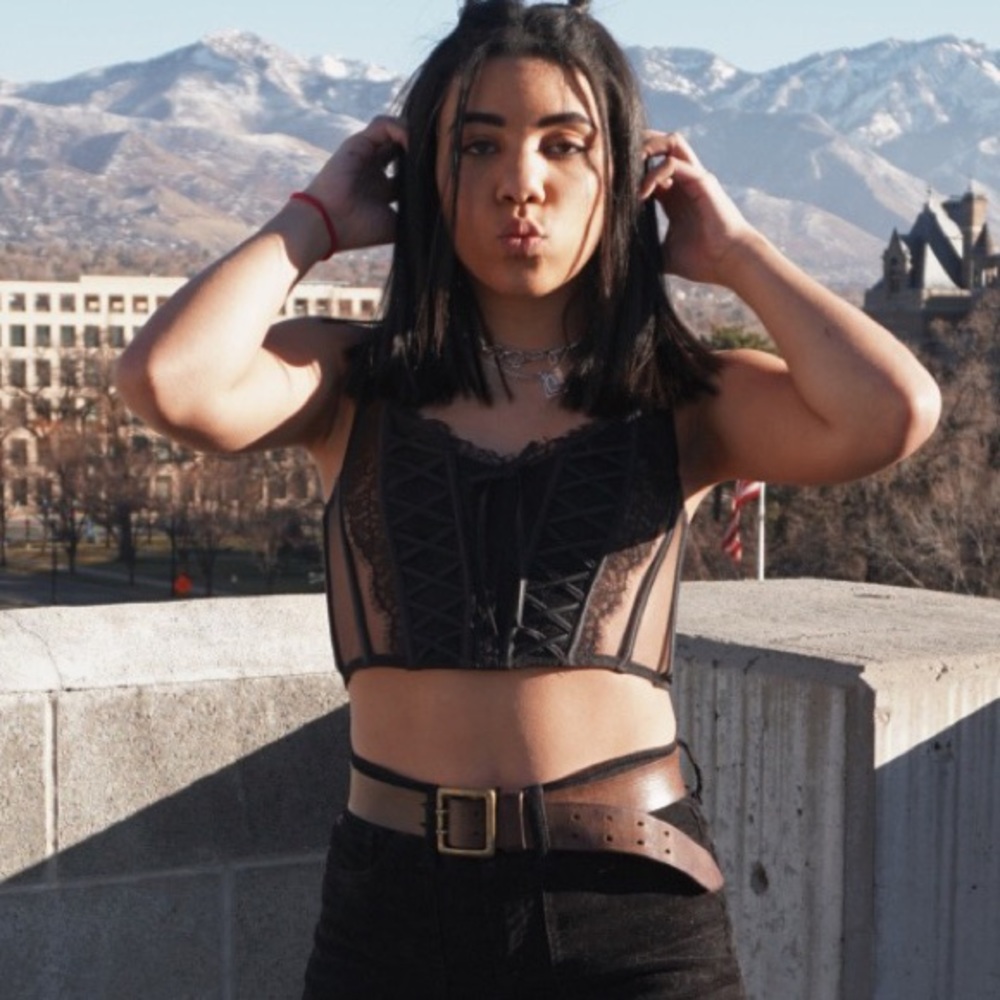 Black corset top